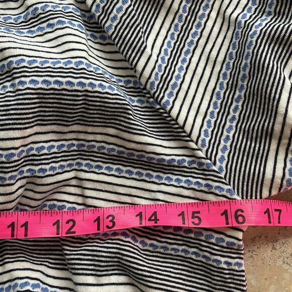 Madewell Jacquard Keyhole Crop Top in Stripe Tranquil Ocean - Picture 12 of 15